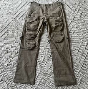 UA Helmut Lang SS2000 Mens Beige Flight Cargo Designer Pants